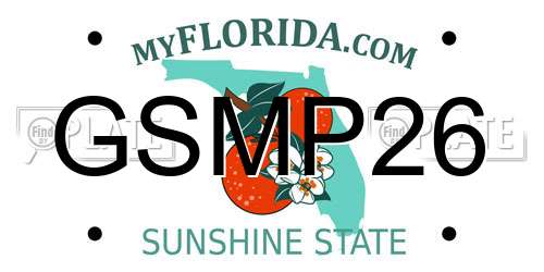 GSMP26 Florida License Plate