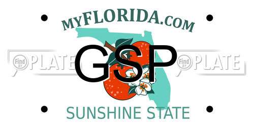 GSP Florida License Plate