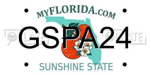 GSPA24 Florida License Plate