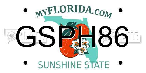 GSPH86 Florida License Plate