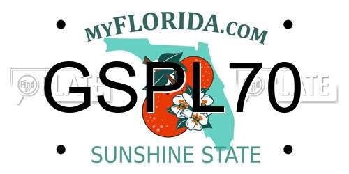 GSPL70 Florida License Plate