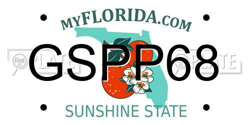 GSPP68 Florida License Plate