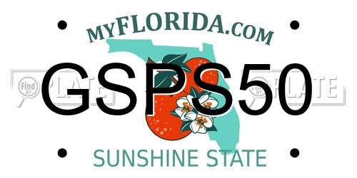 GSPS50 Florida License Plate