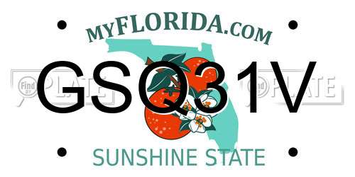 GSQ31V Florida License Plate