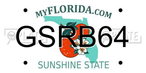 GSRB64 Florida License Plate
