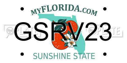 GSRV23 Florida License Plate