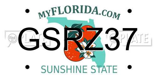 GSRZ37 Florida License Plate