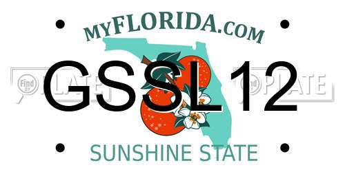 GSSL12 Florida License Plate