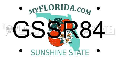 GSSR84 Florida License Plate