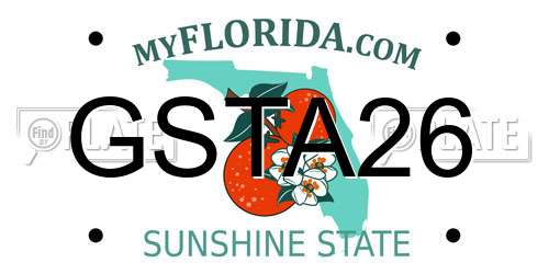 GSTA26 Florida License Plate