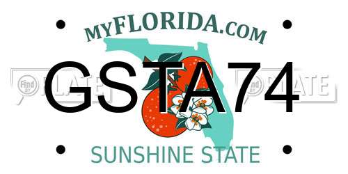GSTA74 Florida License Plate