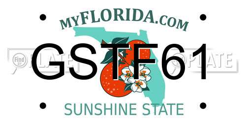 GSTF61 Florida License Plate