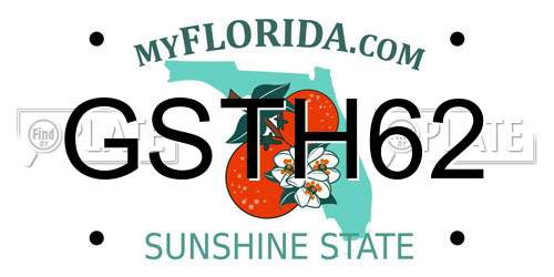 GSTH62 Florida License Plate