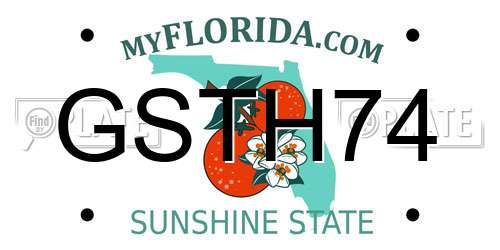 GSTH74 Florida License Plate
