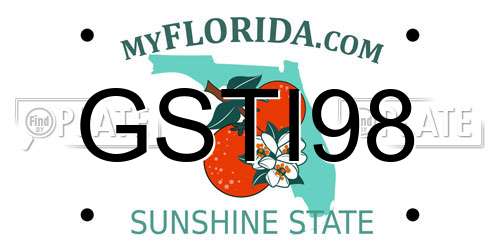 GSTI98 Florida License Plate