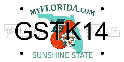 GSTK14 Florida License Plate