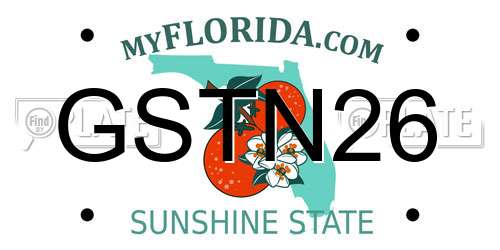 GSTN26 Florida License Plate