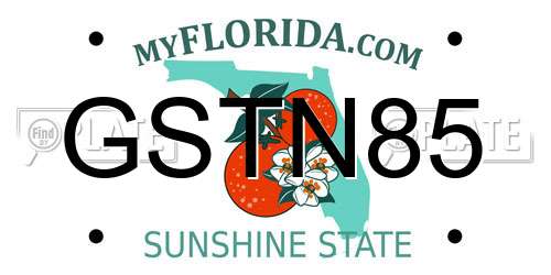 GSTN85 Florida License Plate
