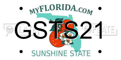 GSTS21 Florida License Plate