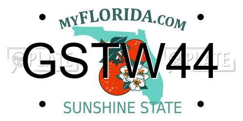 GSTW44 Florida License Plate