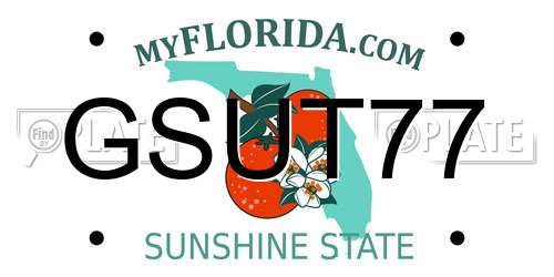 GSUT77 Florida License Plate