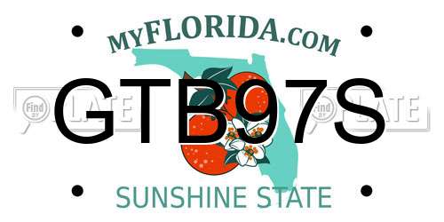 GTB97S Florida License Plate