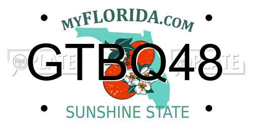 GTBQ48 Florida License Plate