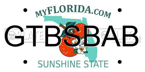 GTBSBAB Florida License Plate