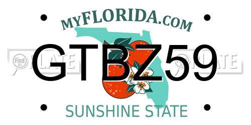 GTBZ59 Florida License Plate