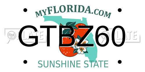 GTBZ60 Florida License Plate