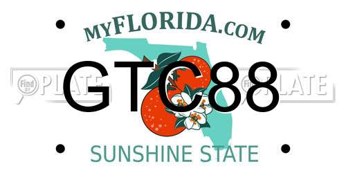 GTC88 Florida License Plate