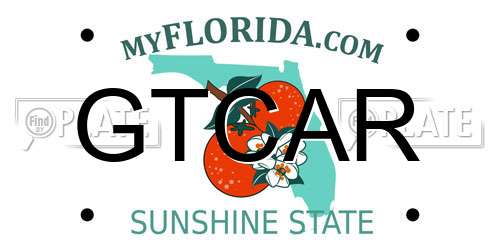 GTCAR Florida License Plate