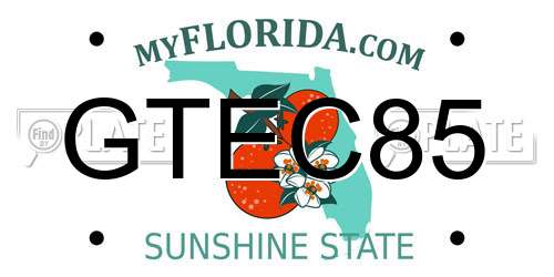 GTEC85 Florida License Plate
