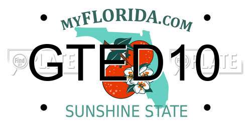 GTED10 Florida License Plate