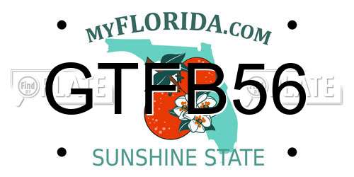 GTFB56 Florida License Plate