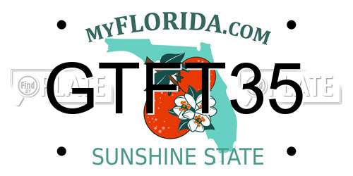GTFT35 Florida License Plate