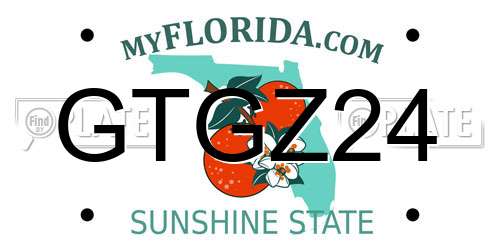 GTGZ24 Florida License Plate
