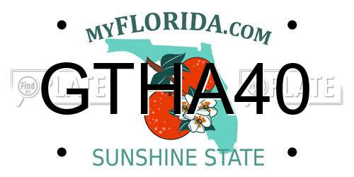 GTHA40 Florida License Plate