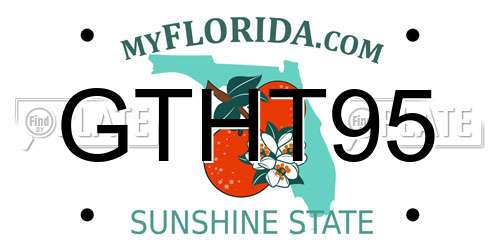 GTHT95 Florida License Plate