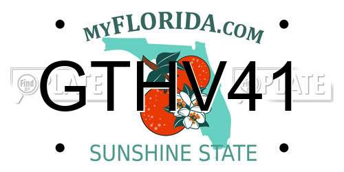 GTHV41 Florida License Plate