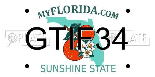 GTIF34 Florida License Plate