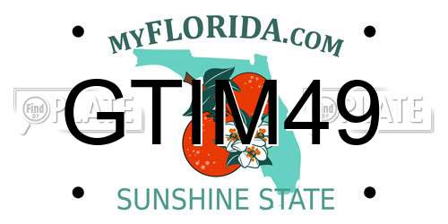 GTIM49 Florida License Plate