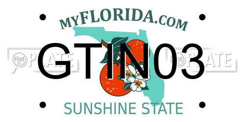 GTIN03 Florida License Plate