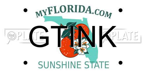 GTINK Florida License Plate