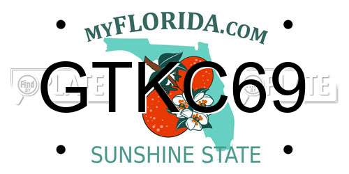 GTKC69 Florida License Plate