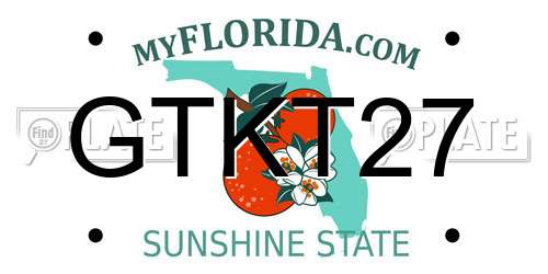 GTKT27 Florida License Plate