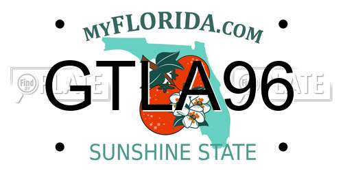 GTLA96 Florida License Plate
