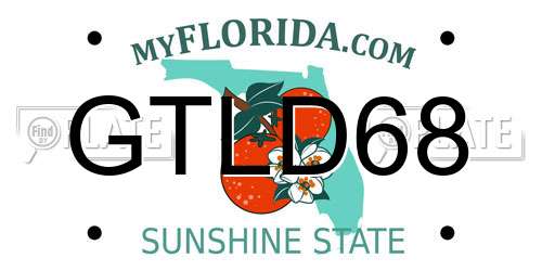 GTLD68 Florida License Plate