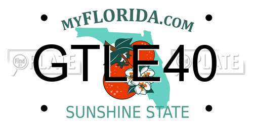 GTLE40 Florida License Plate