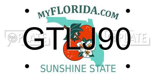GTLJ90 Florida License Plate